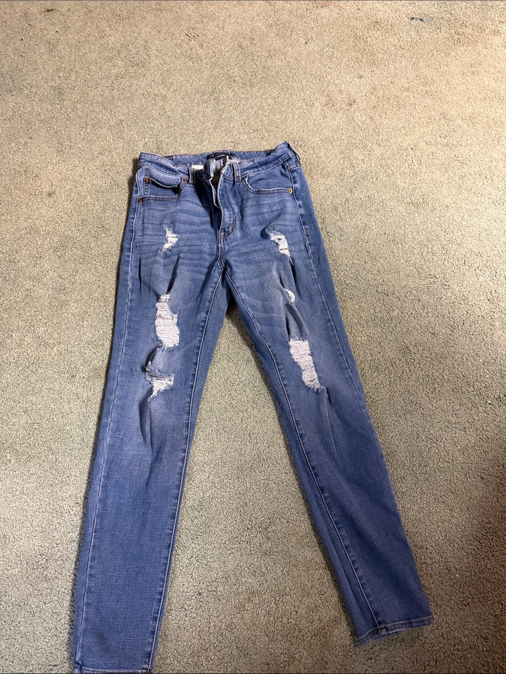 Aeropostale Distressed Blue Skinny Jeans size 10 girls